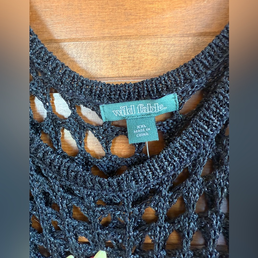 Wild Fable Black Crochet Maxi Swim Coverup - Picture 5 of 6